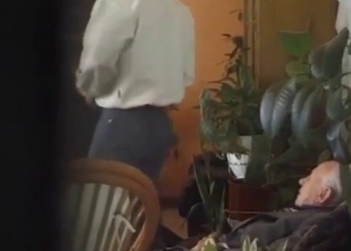 Tanned blonde fucks her dad and brother